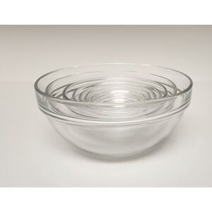 ARC France Vintage 8 PC Mixing Bowl Set Clear Glass Nesting Set